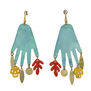 Magic hand brass earrings by Sibilia